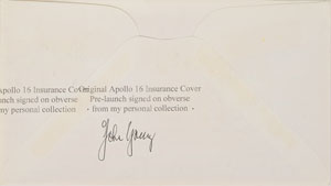 Lot #8414  Apollo 16 Crew-Signed Set of (3) Insurance Covers - Image 6