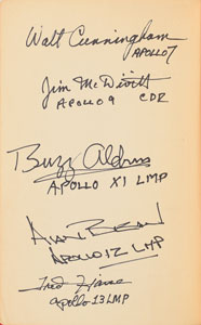 Lot #8254  Apollo Astronauts Signed 'From the
