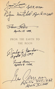 Lot #8254  Apollo Astronauts Signed 'From the Earth to the Moon' Book - Image 2