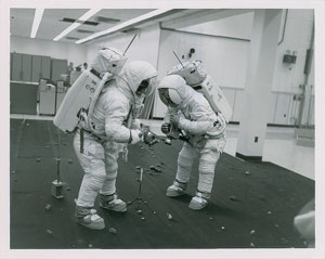 Lot #8014  Apollo 11: Armstrong and Aldrin Original Vintage NASA Photograph
