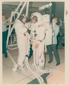 Lot #8019  Apollo 11: Armstrong and Aldrin Original Vintage NASA Photograph