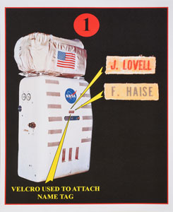 Lot #8057  Apollo 13: Fred Haise's Training-Used Cryopack Velcro Name Tag - Image 2