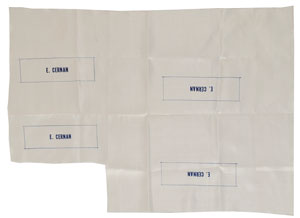 Lot #8004  Apollo 10: Gene Cernan Uncut Beta Cloth