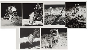 Lot #8034  Apollo 11 Set of (6) Original Vintage Photographs