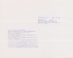 Lot #8104  Apollo 17 Pair of Original Photo Contact Sheets - Image 4