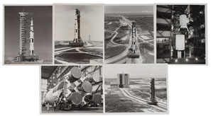 Lot #8036  Apollo 11 Saturn V Set of (6) Original Vintage Photographs