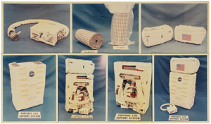Lot #8003  Apollo 9 PLSS Equipment Set of (7) Original Vintage Photographs