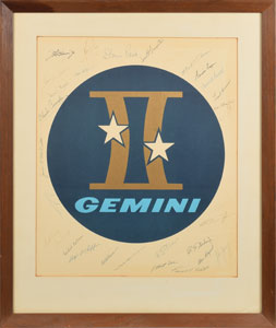 Lot #8224  Gemini Lithograph Signed By (30) Group 1, 2, and 3 Astronauts - Image 1