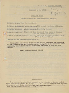 Lot #8165 Hans Hosenthien Operation Paperclip Document - Image 1