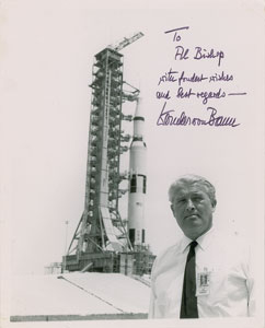 Lot #8179 Wernher von Braun Signed Photograph