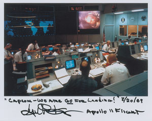Lot #8351 Gene Kranz Apollo 11 Signed Photograph