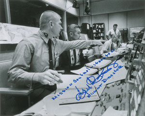 Lot #8378 Gene Kranz Apollo 11 Signed Photograph