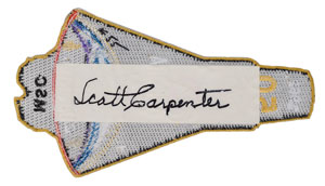Lot #8209  MA-7: Scott Carpenter Signed Patch - Image 2