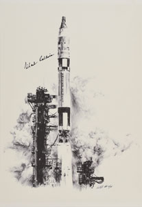 Lot #8345 Michael Collins Signed Lithograph - Image 1