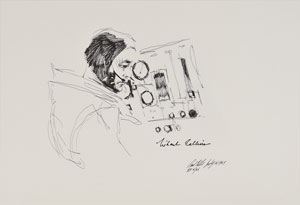 Lot #8346 Michael Collins Signed Lithograph - Image 1
