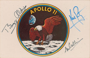 Lot #8331  Apollo 11 Signed Postcard