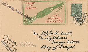 Lot #8174 Stephen Smith Signed 1934 Rocketmail Cover - Image 1
