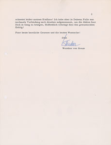 Lot #8180 Wernher von Braun Typed Letter Signed - Image 2
