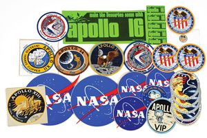 Lot #8131  Apollo-Era Group of (28) Decals and Patches - Image 1
