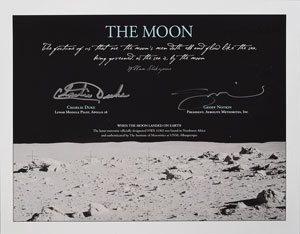 Lot #8148 Charlie Duke Signed Lunar Meteorite Set - Image 6