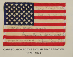 Lot #8450  Skylab Flown Multi-Signed American Flag - Image 2