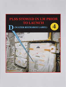 Lot #8083  Apollo 15 PLSS Water Recharge Procedure Beta Cloth Label
 - Image 2