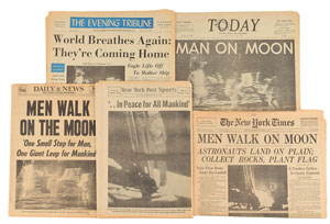 Lot #8041  Apollo 11 Collection of Newspapers and Magazines