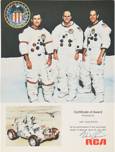 Lot #8093  Apollo 16 Coin, Certificate, and Ephemera Collection