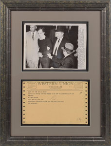 Lot #125 Jack Ruby Telegram and Photograph