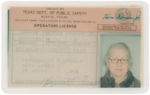Lot #120 Marguerite Oswald's Driver's License