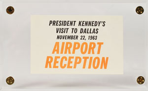 Lot #57 John F. Kennedy Airport Reception Badge - Image 1