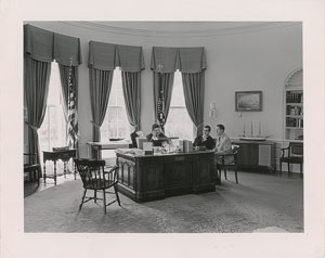 Lot #31 John F. Kennedy in Oval Office Photograph