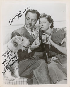 Lot #833 William Powell and Myrna Loy