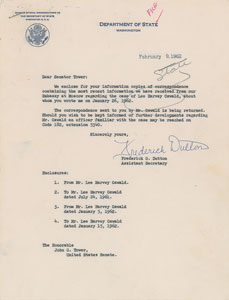 Lot #109 Lee Harvey Oswald: John G. Tower Archive