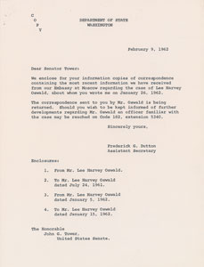 Lot #109 Lee Harvey Oswald: John G. Tower Archive - Image 2