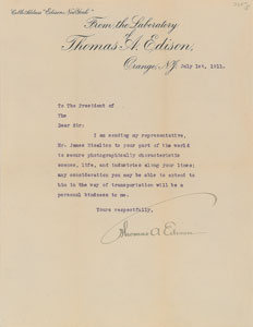 Lot #261 Thomas Edison - Image 1