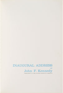 Lot #28 John F. Kennedy Signed Inaugural Address - Image 2