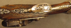 Lot #383 Pair of European Flintlock Muff Pistols - Image 8