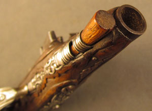 Lot #383 Pair of European Flintlock Muff Pistols - Image 9