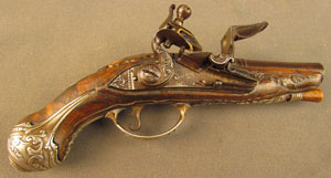 Lot #383 Pair of European Flintlock Muff Pistols - Image 12