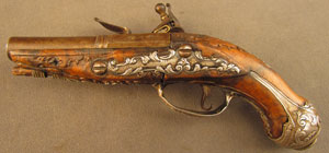 Lot #383 Pair of European Flintlock Muff Pistols - Image 15