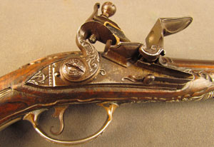 Lot #383 Pair of European Flintlock Muff Pistols - Image 30