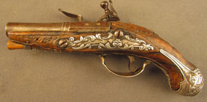 Lot #383 Pair of European Flintlock Muff Pistols - Image 32