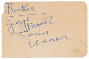 Lot #608  Beatles: Lennon and Harrison - Image 1