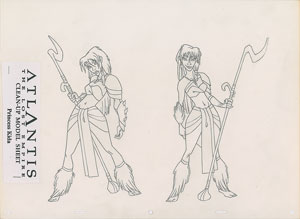 Lot #511 Princess Kida Character Model Drawing from Atlantis: The Lost Empire - Image 1