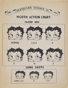 Lot #518  Betty Boop Mouth Action Chart - Image 1