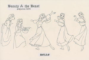 Lot #513 Belle Character Model Drawing from Beauty and the Beast - Image 1