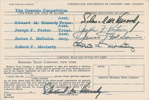 Lot #93 Ted Kennedy Document Signed - Image 1