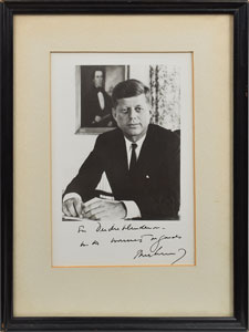 Lot #38 John F. Kennedy Signed Photograph