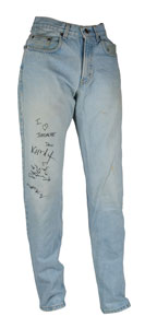 Lot #2495  Nirvana Signed Jeans - Image 1